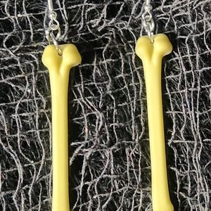NEW , handmade plastic bone earrings